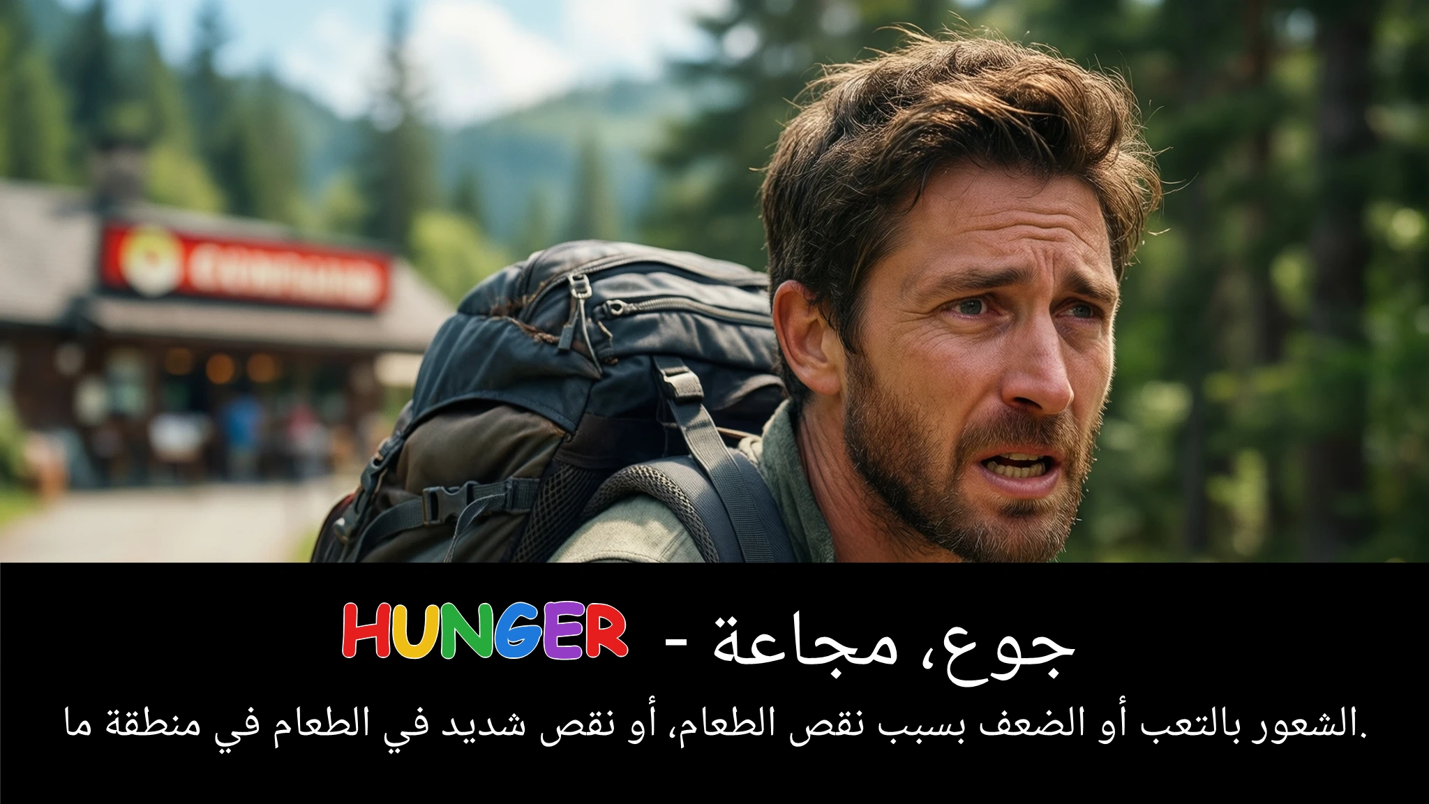Arabic Illustration for hunger